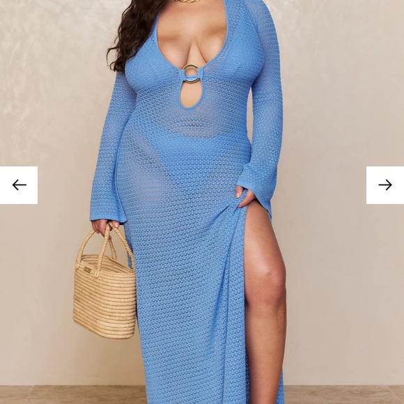 Monday Swimwear Blue Long Sleeve Dress - Picture 2 of 4